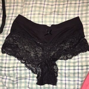Black lacy underwear